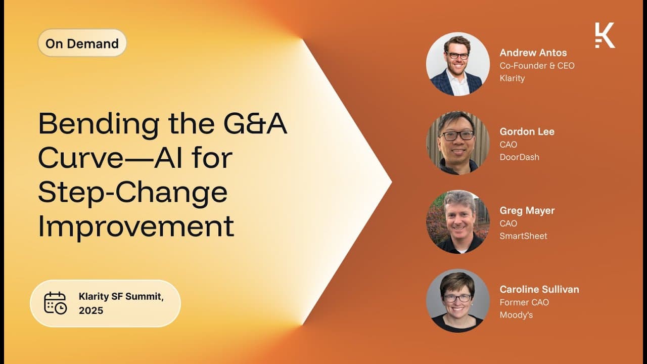 Bending the G&A Curve — AI for Step-Change Improvement