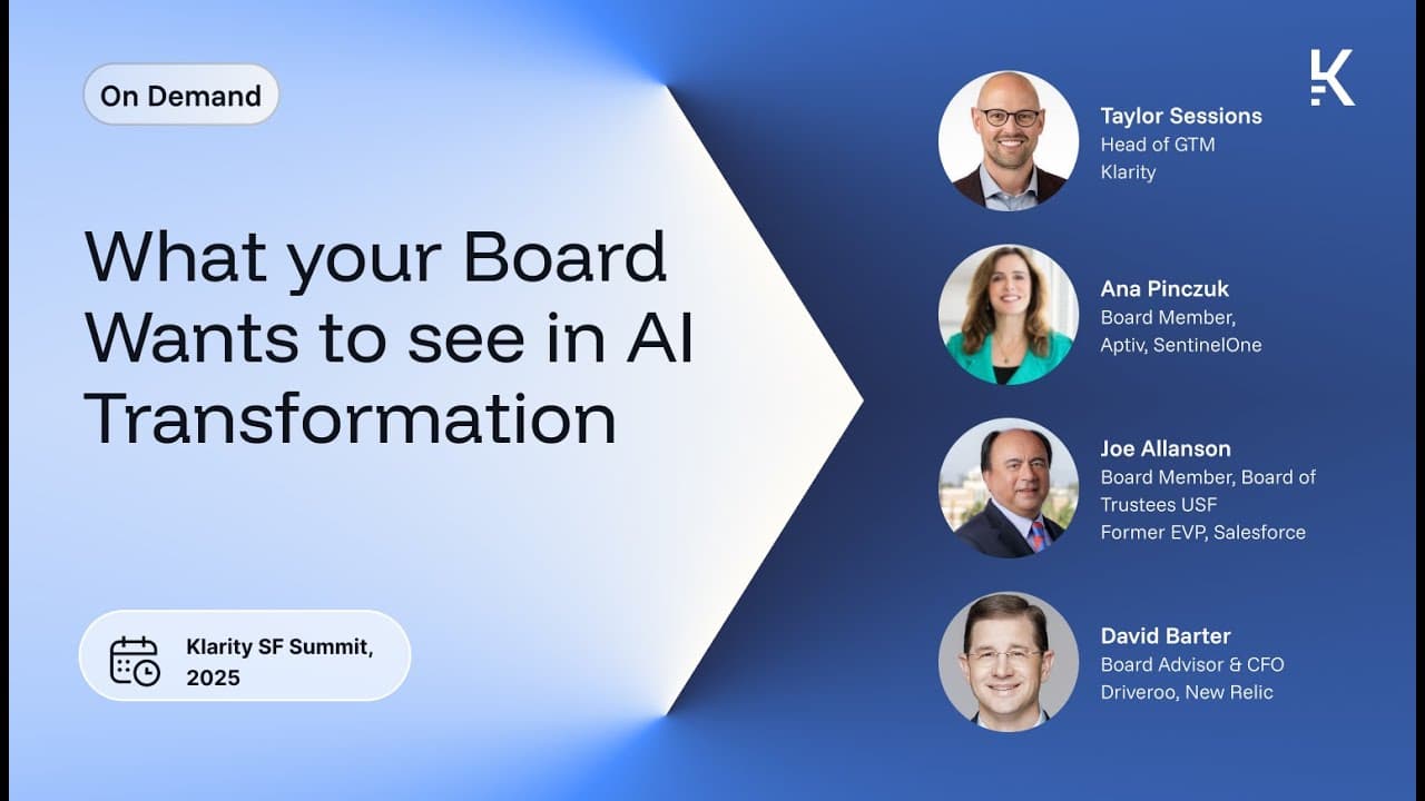 What Your Board Wants to See in AI Transformation